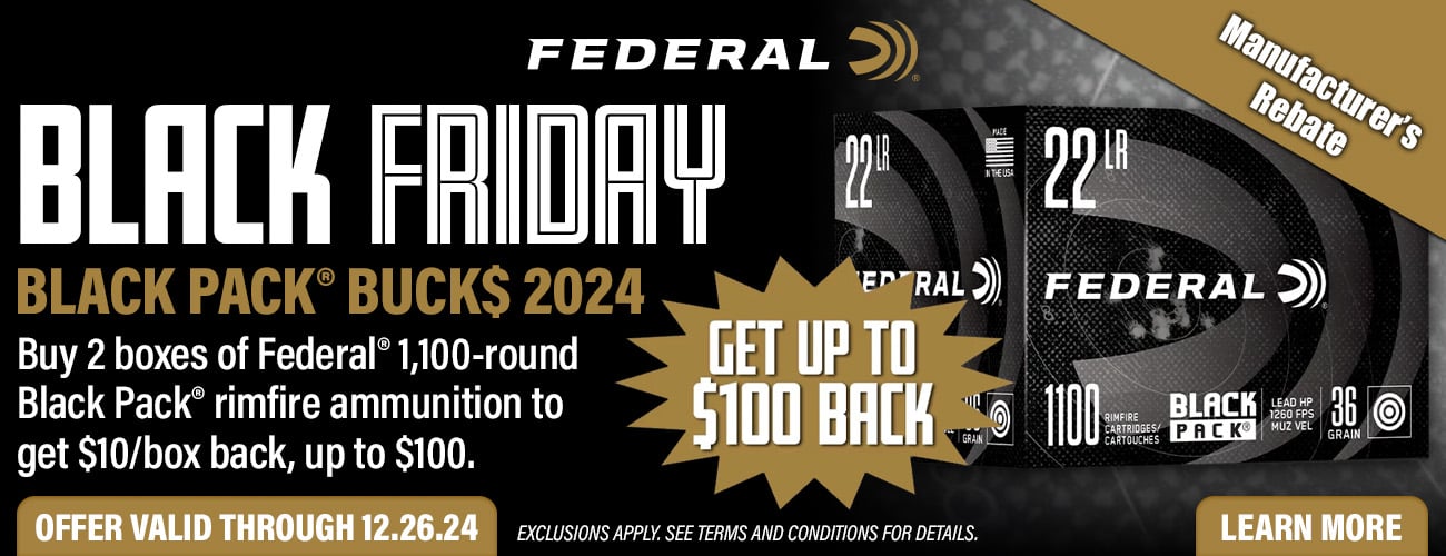 Federal Black Friday Pack Bucks Rebate